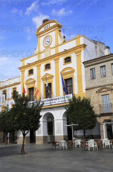 Nineteenth century Town hall Ayuntamiento building, Merida, Extremadura, Spain, Europe