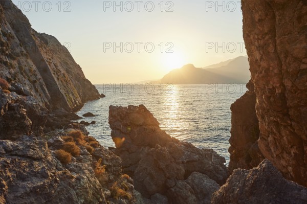 Landscape of the coast of Plakias, Crete, Greece, Europe