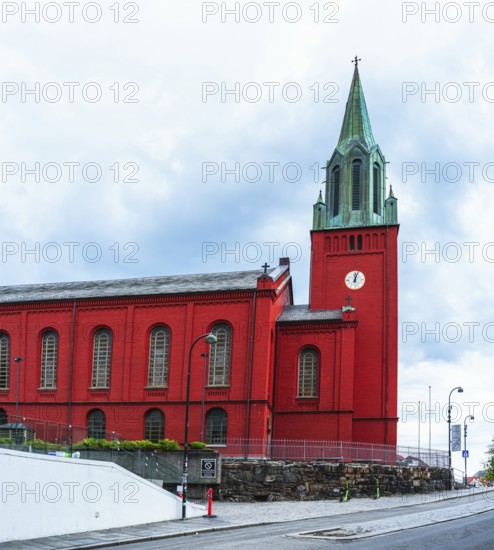 Red church, St Petri kirke, Stavanger, Norway, Europe