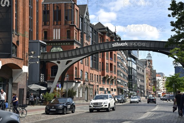 Europe, Germany, Hanseatic City of Hamburg, Altona district, Große Elbstraße, Stilwerk bridge,