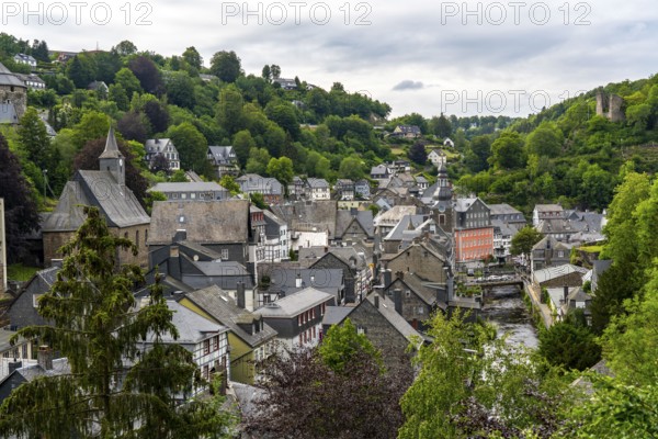 The town of Monschau, in the Eifel, on the river Rur, the Red House, North Rhine-Westphalia,