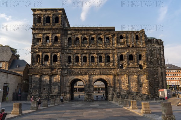 The Porta Nigra, Roman city gate, UNESCO World Heritage Site, in Trier, Rhineland-Palatinate,