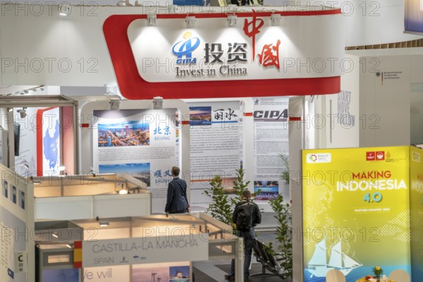 First day at Hannover Messe 2022, industrial trade fair, after a 2-year corona break, exhibition