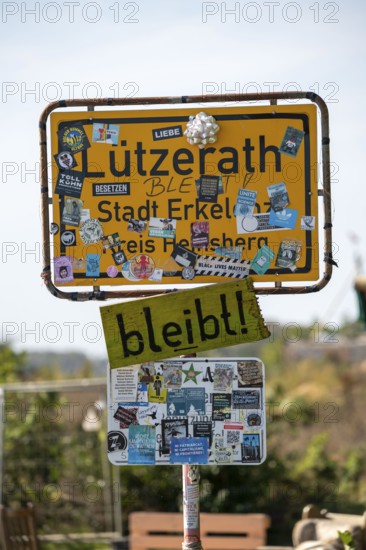 The village of Lützerath at the Garzweiler II open-cast lignite mine, the last buildings of the