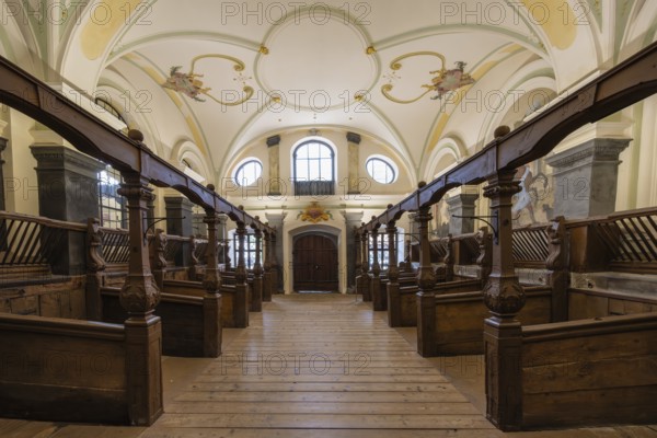 Stables, princely stables, horse boxes, Baroque, Salem Castle, former imperial abbey, former