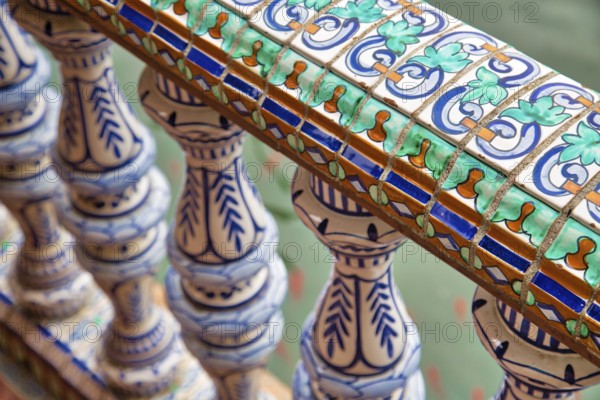 Plaza de Espana, Seville, Architectural details and ornaments