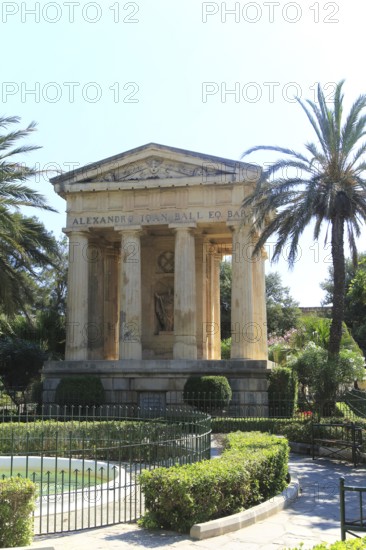 Sir Alexander Ball monument building, Lower Barrakka Gardens, Valletta, Malta, Europe