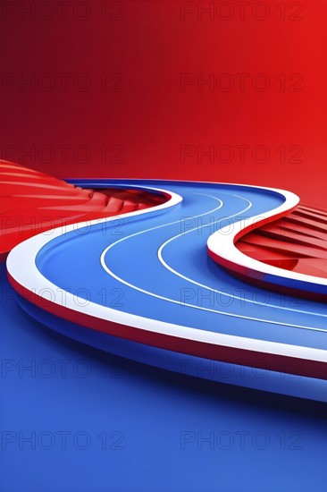 Series of vertical staggered lines suggesting the rhythm and speed of cyclists at olympic games,
