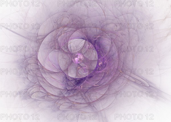 Abstract purple fractal background on the white, computer generated graphics
