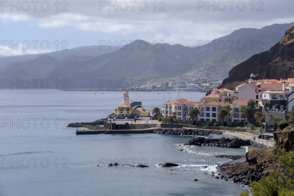 View of the coastal village of Caniçal, Madeira, Portugal, Europe