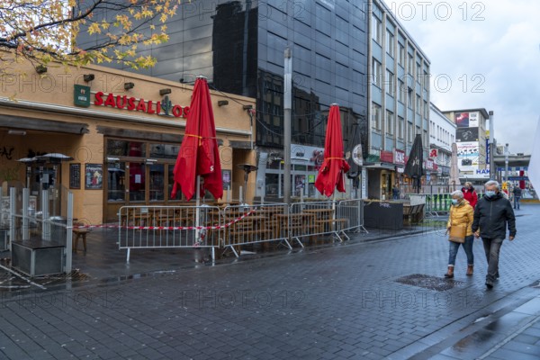 The Bermuda3eck in the city centre of Bochum, entertainment district, pub district, with over 80
