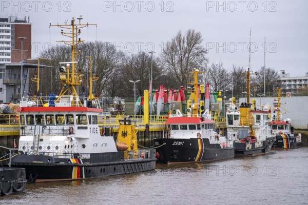 Bremerhaven buoy yard, where the navigation signs for the Outer Weser are maintained and deployed,