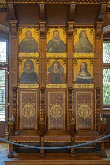 Castle Interior Great Hall Detail Detmold North Rhine-Westphalia Germany