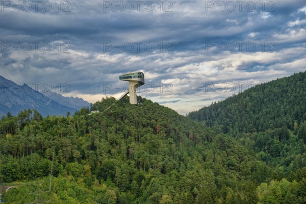 Bergisel ski jump, Bergisel ski jump and the mountains of the Innsbruck Nordkette, Alpine