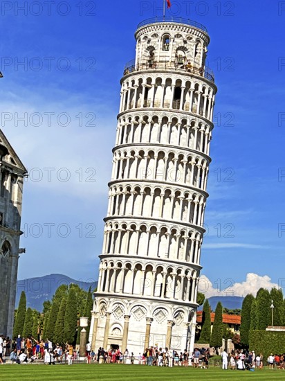 Tourists, Leaning Tower, Pisa, Florence, Tuscany, Italy, Europe