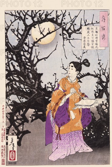 Tsukioka Yoshitoshi (1839 - 9 June 1892) one of the last great masters of the classical Japanese