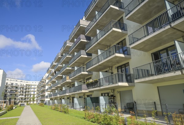 New BUWOG apartment building, Insel Gartenfeld, Heinrich-Hertz-Straße, Haselhorst, Spandau, Berlin,