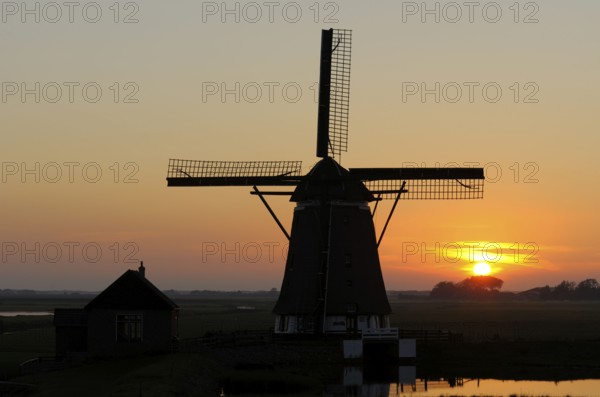 Mill De Bol near Oost, Island Texel, North Holland, Netherlands