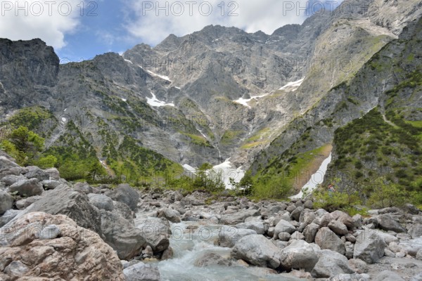East wall of the Watzmann, Upper Bavaria, Bavaria, Germany, Europe