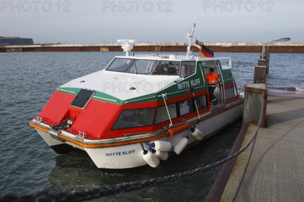 Dune ferry, Witte Kliff, landing stage, Düne Island, Germany, Europe