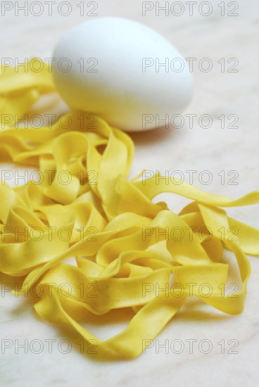 Fettuccine with saffron, and egg, ribbon noodles, pasta