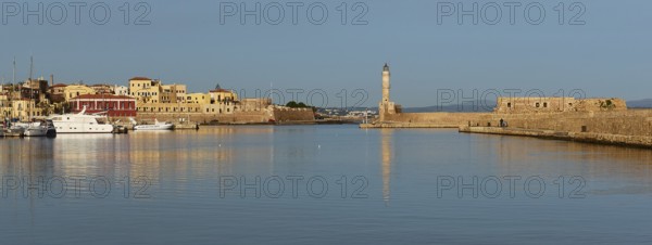 Venetian old town, Venetian harbour, Venetian lighthouse, boats, sailboats, fishing boats, blue