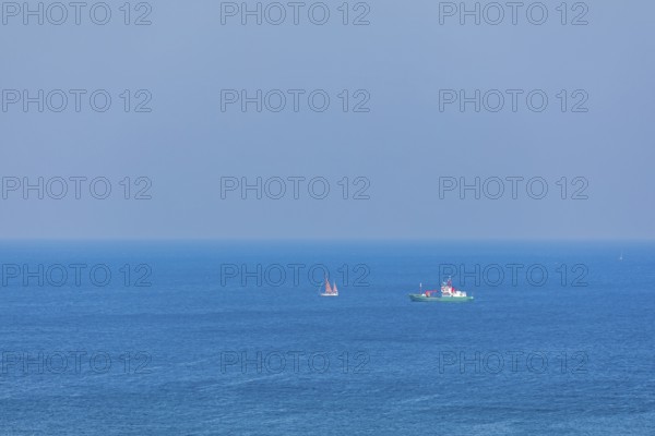 Boats off Göhren, Rügen Island, Mecklenburg-Western Pomerania, Germany, Europe