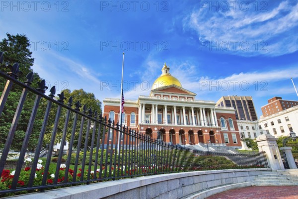 Massachusetts State House, a landmark attraction frequently visited by numerous tourists