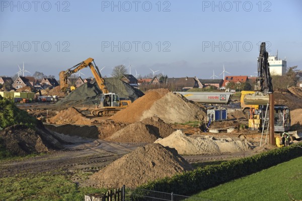 Europe, Germany, Lower Saxony, Stade district, civil engineering, dredging work, Europe