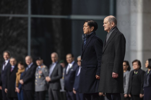 (R-L) Olaf Scholz, Federal Chancellor, and Ferdinand Marcos Jr, President of the Republic of the