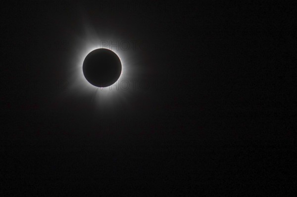 Van Wert, Ohio USA, 8 April 2024, A total solar eclipse, seen from northwestern Ohio. The reddish
