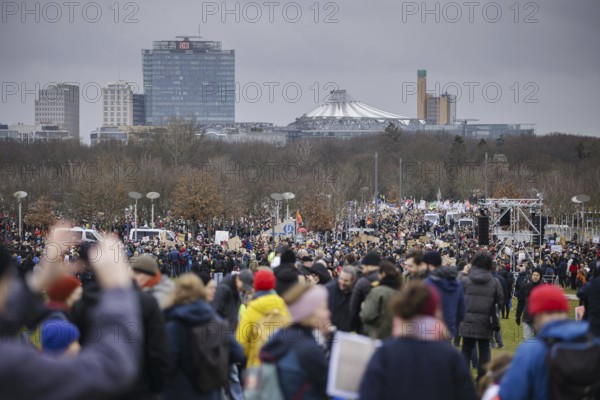 BERLIN, Germany, FEBRUARY 03: Demonstration at the Reichstag building under the motto 'We are the