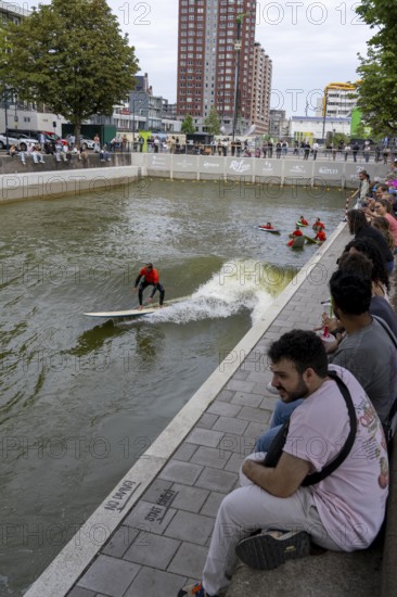 Surfing facility in the city centre of Rotterdam, Rif010, supposedly the world's first wave