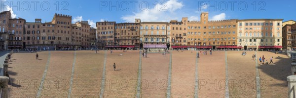 Piazza del Campo, panorama, architecture, old town, historical, Siena, Tuscany, Italy, Europe