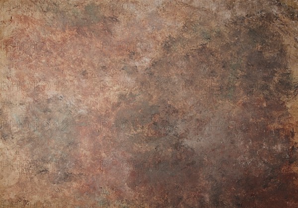 Abstract background, painted, rust effect, beige-brown, horizontal, no people