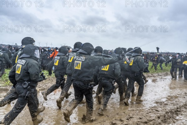 Violent clashes between thousands of demonstrators and the police, after a demonstration against