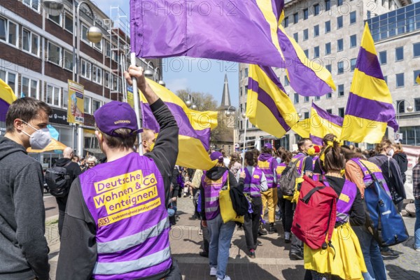 Demonstration against property companies such as Vonovia and others, against rent increases, for