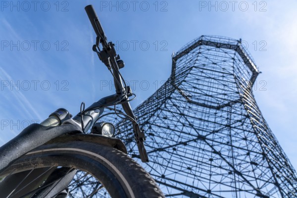 Cycling in the Ruhr area, at the Zollverein Coal Mine Industrial Complex World Heritage Site,