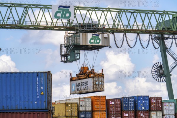 Port of Dortmund, Container Terminal Dortmund CTD, trimodal terminal, transport by rail, road and