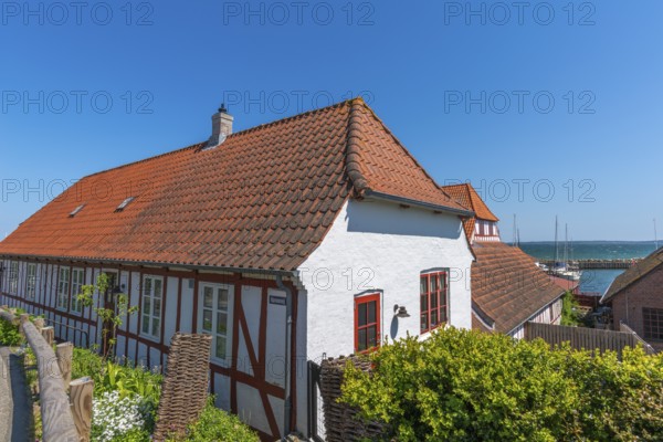 Lundeborg, small harbour town on East Fyn, backsite of the historical sight Lundeborg Pakhus,