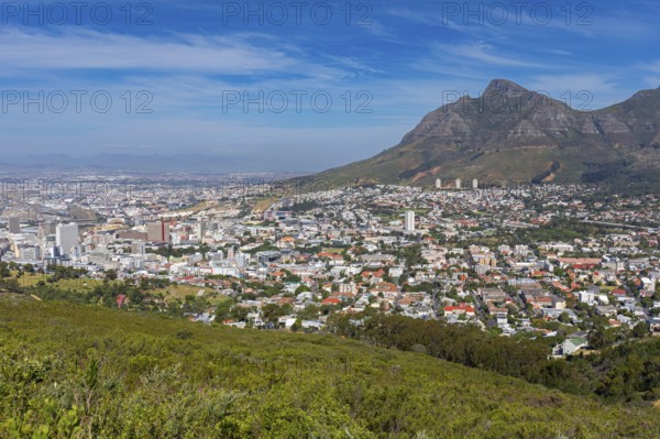 Landscape, South Africa, Table Mountain, Building, City, View of Cape Town, Table Mountain National