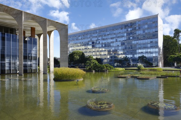 Foreign Ministry building, Itamaraty Palace or Palace of the Arches, designed by Oscar Niemeyer,