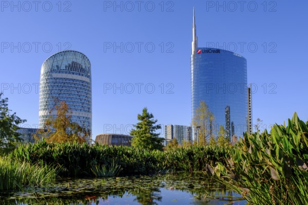 Il Nido Verticale, and Unicredit, modern high-rise building, Gruppo Unipol, skyscraper, Parco
