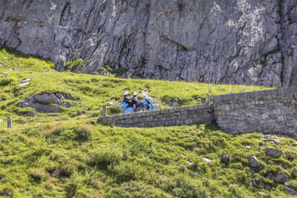 La Tremola, the world-famous serpentine road through the Val Tremolo, Switzerland's longest road