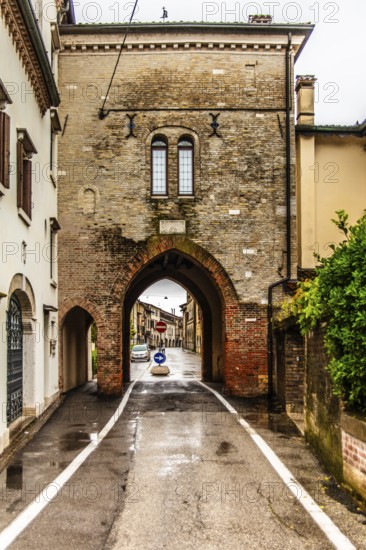 City gate, medieval old town, Portogruaro, Veneto, Friuli, Italy, Portogruaro, Veneto, Italy,