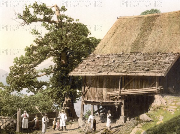 Farmhouse near Merano, Tyrol, formerly Austria-Hungary, today South Tyrol, Italy, Historical,