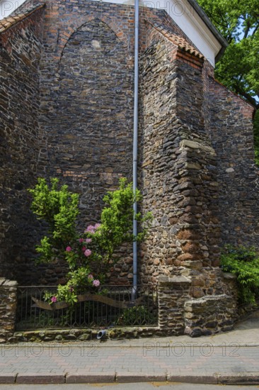 Church of St Salvator, a monument from the 14th century, in Upper Silesian Kreuzburg, Polish
