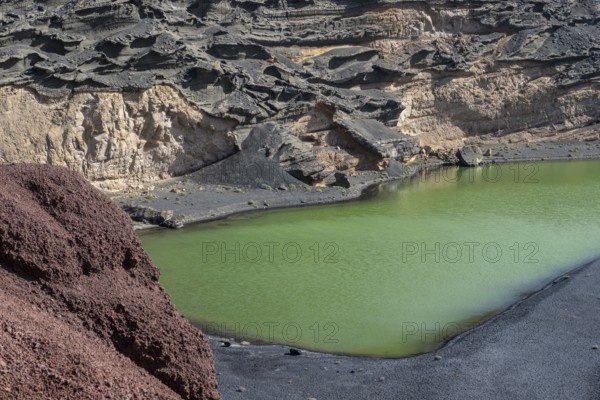Lago verde, El Golfo, Lanzarote, Canary Islands, Spain, Europe
