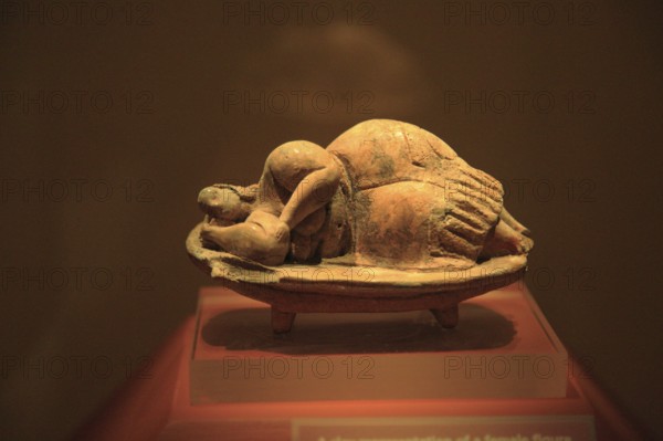 Sleeping Lady carved stone figure from Hal Saflieni Hypogeum, National Museum of Archaeology,