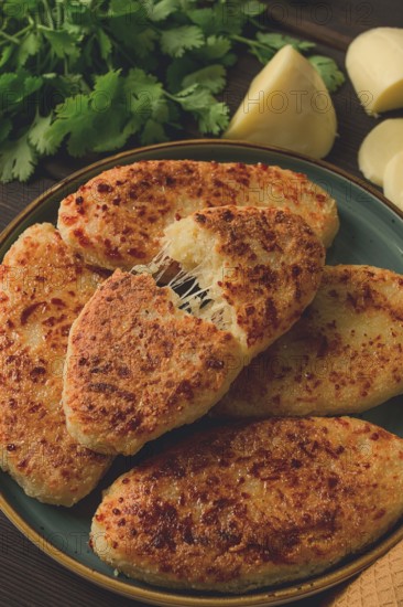 Chvishtari, corn flour tortillas with cheese, pastries, Georgian cuisine, Mchadi, homemade, top